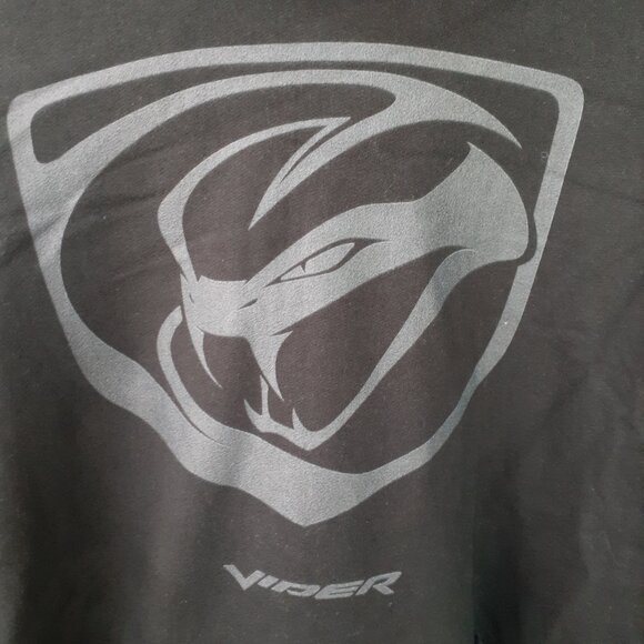 New Large Dodge Viper Logo Black Pullover Hoodie - Picture 3 of 6